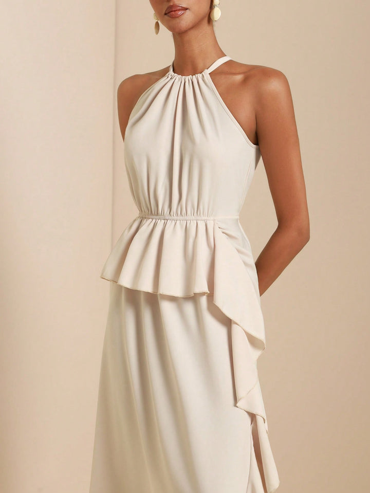 Rochie maxi SHEIN, bej