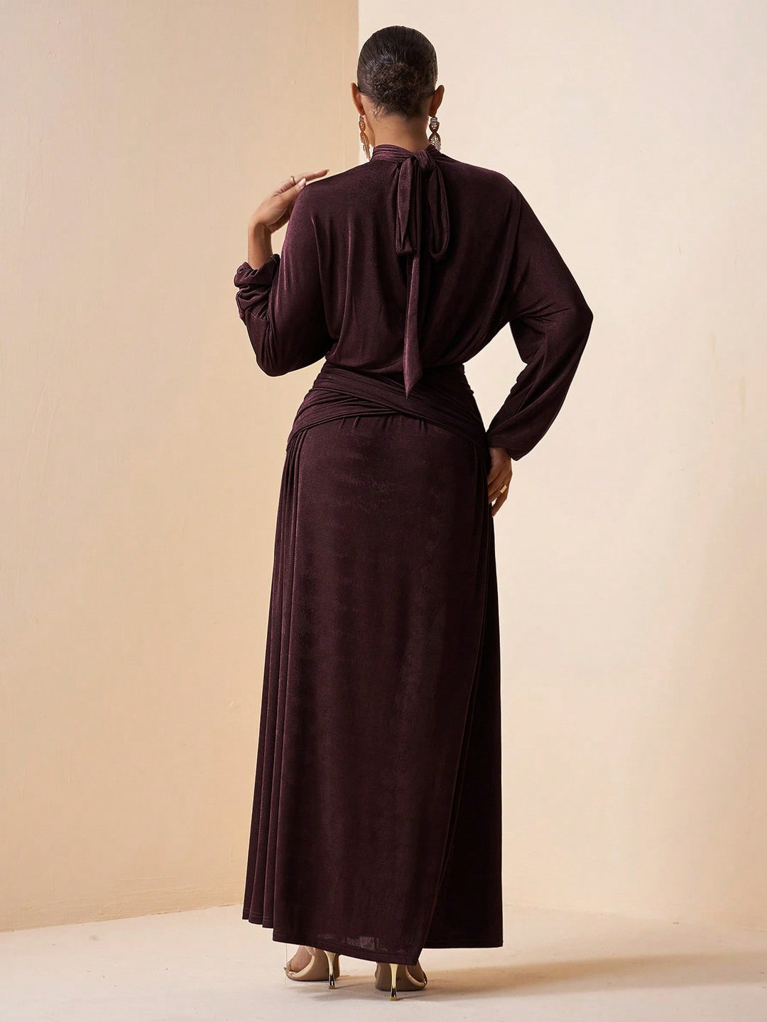 Rochie maxi SHEIN, maro