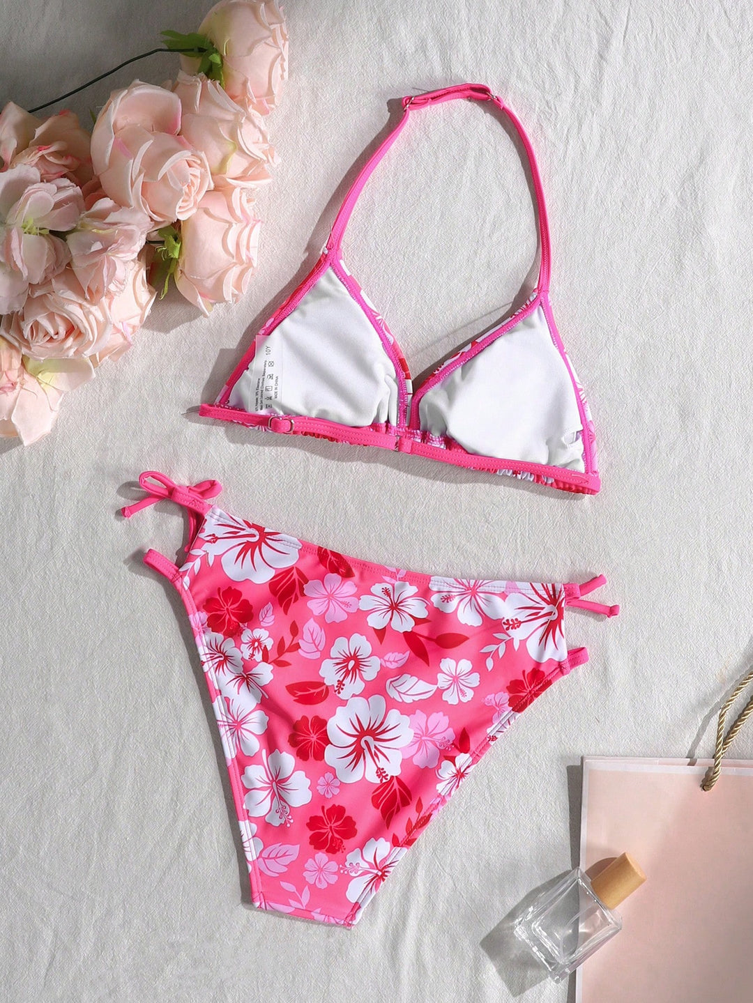 Set bikini SHEIN, roz