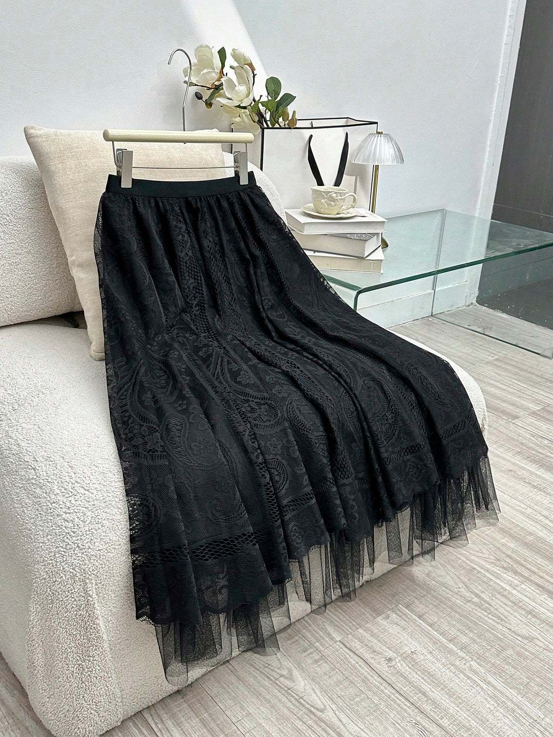 Fustă maxi SHEIN, negru