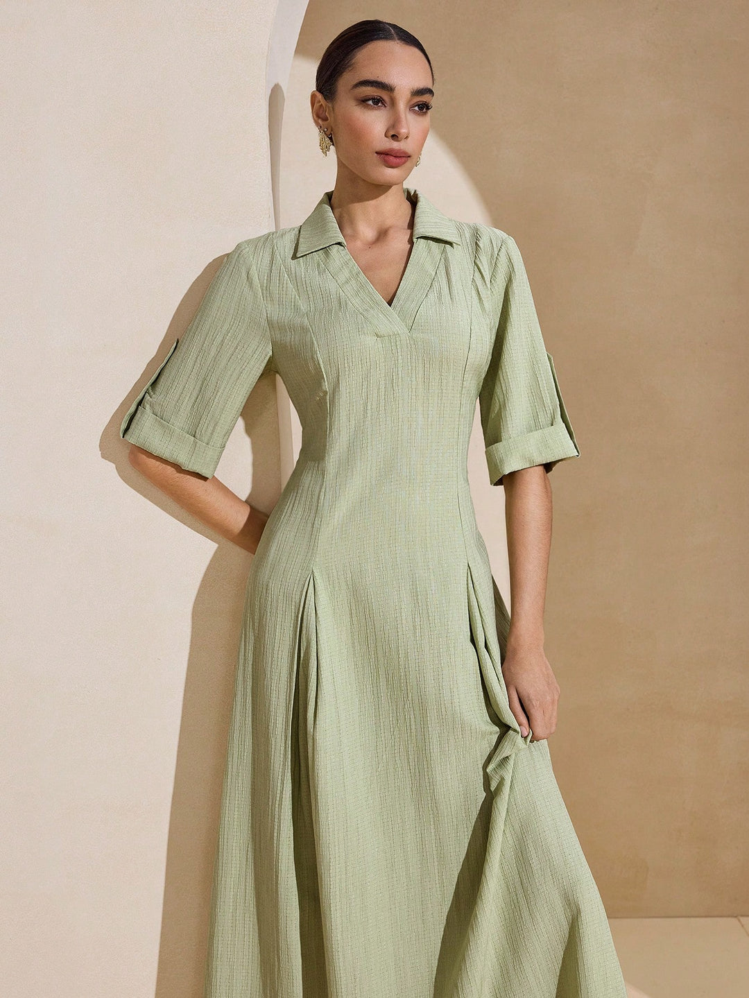 Rochie maxi SHEIN, verde