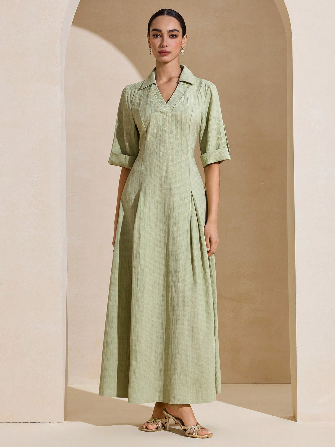 Rochie maxi SHEIN, verde