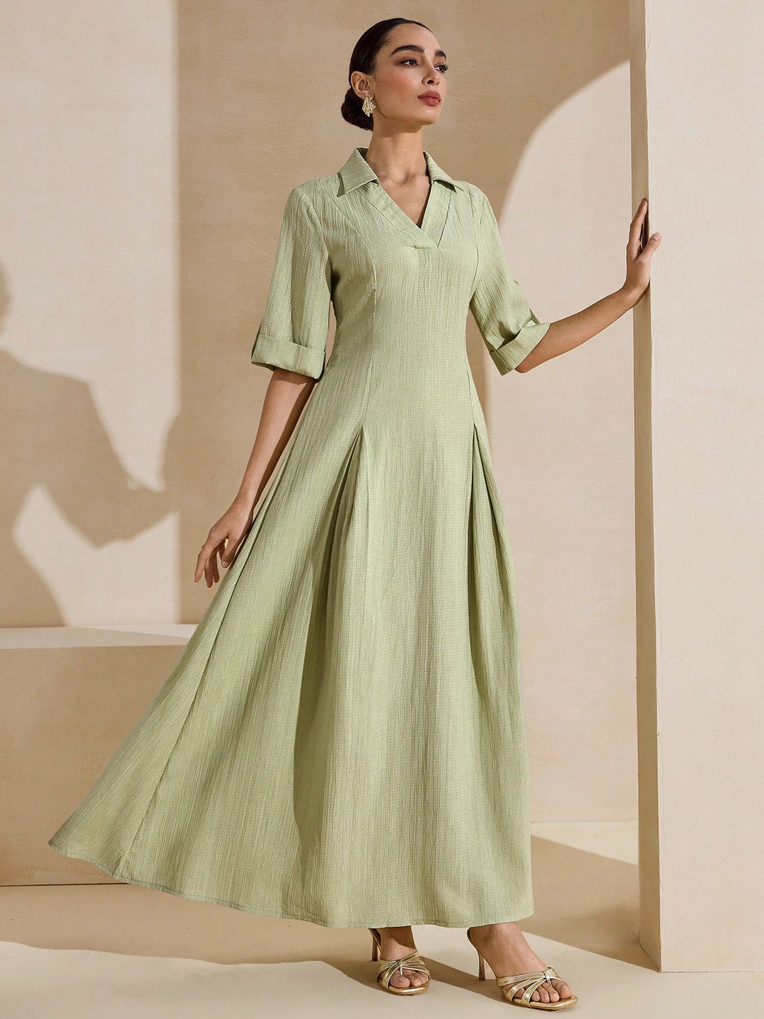 Rochie maxi SHEIN, verde