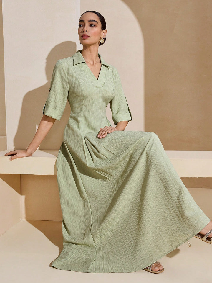 Rochie maxi SHEIN, verde