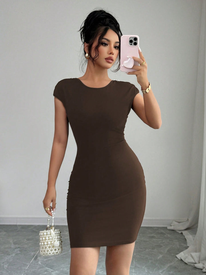 Rochie scurtă SHEIN, maro