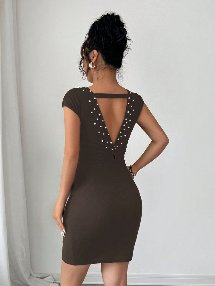 Rochie scurtă SHEIN, maro