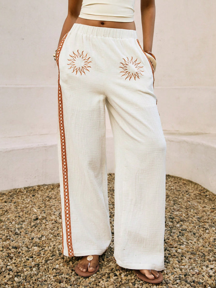 Pantaloni SHEIN, alb