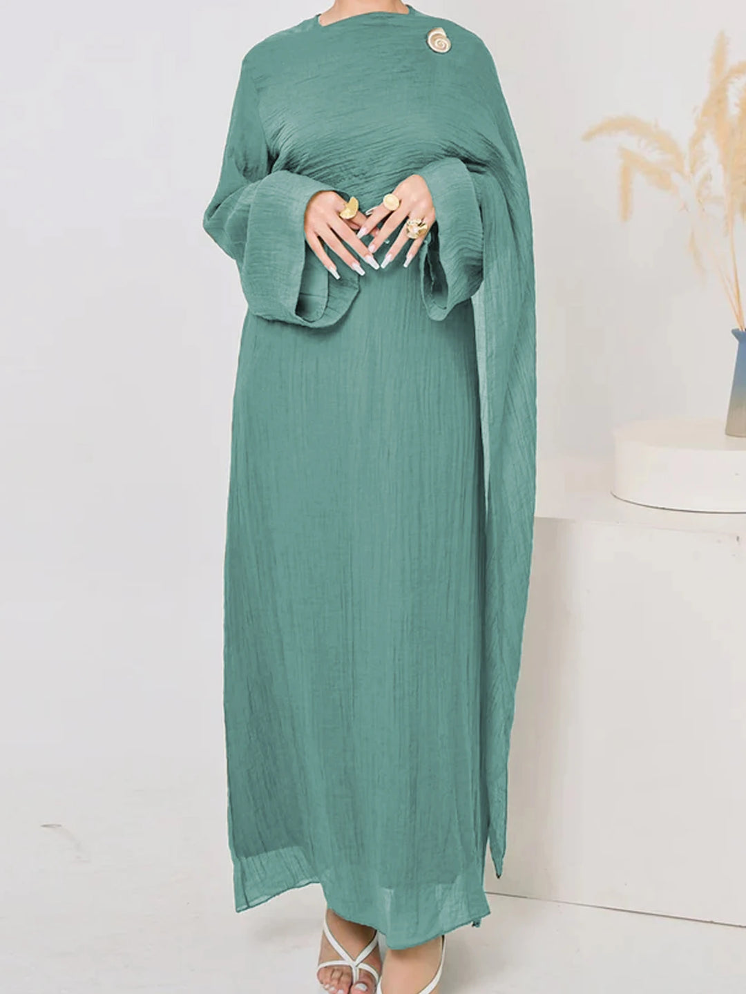 Rochie maxi SHEIN, turcoaz