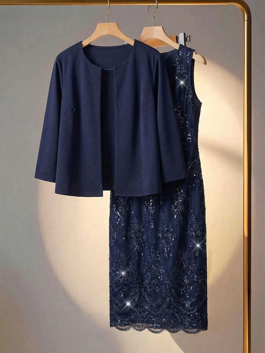 Set rochie și cardigan SHEIN, albastru