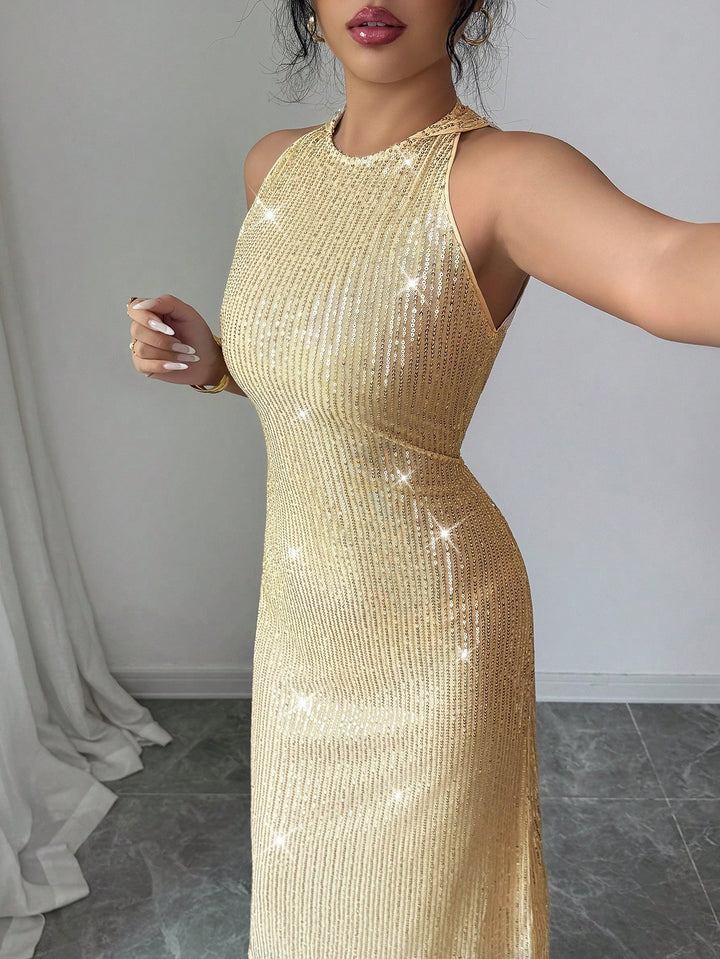 Rochie de ocazie SHEIN, auriu