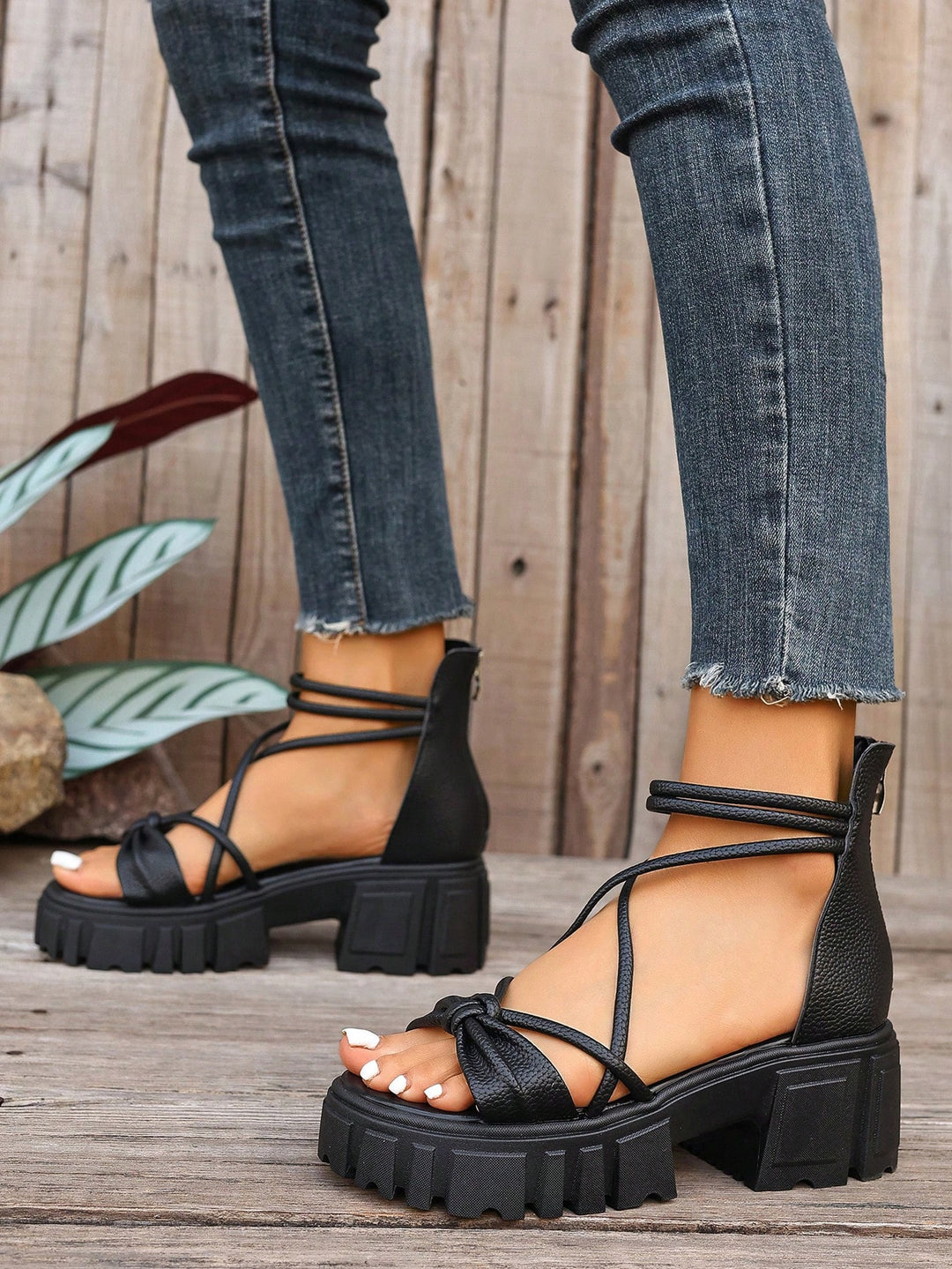 Sandale SHEIN, negru