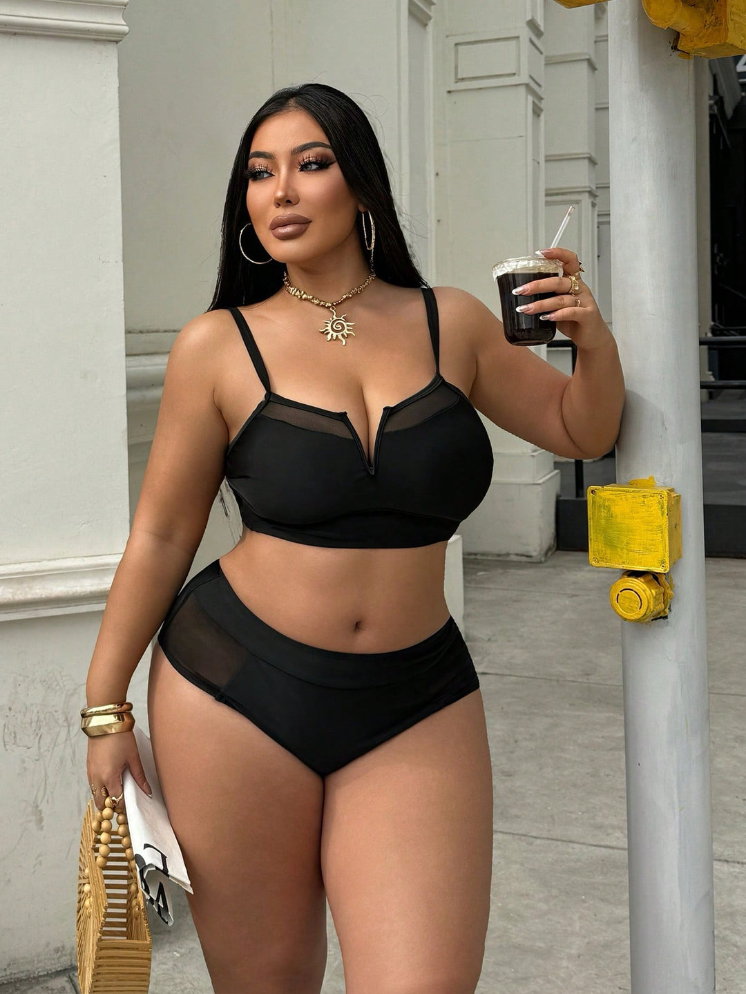 Set bikini de baie SHEIN, negru