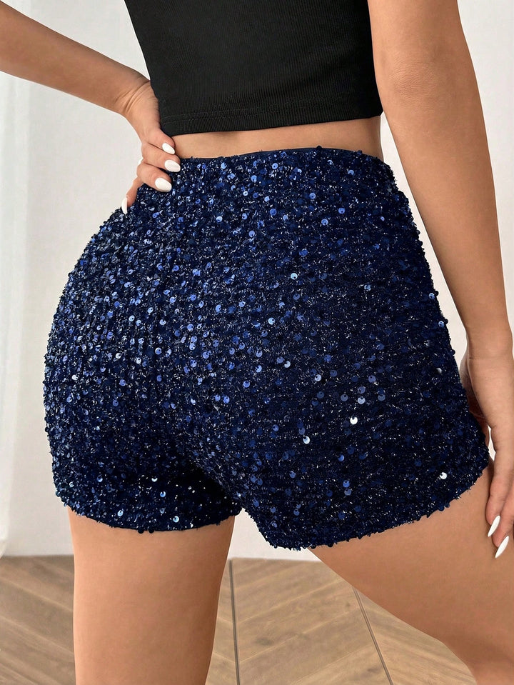 Pantaloni scurți SHEIN, albastru