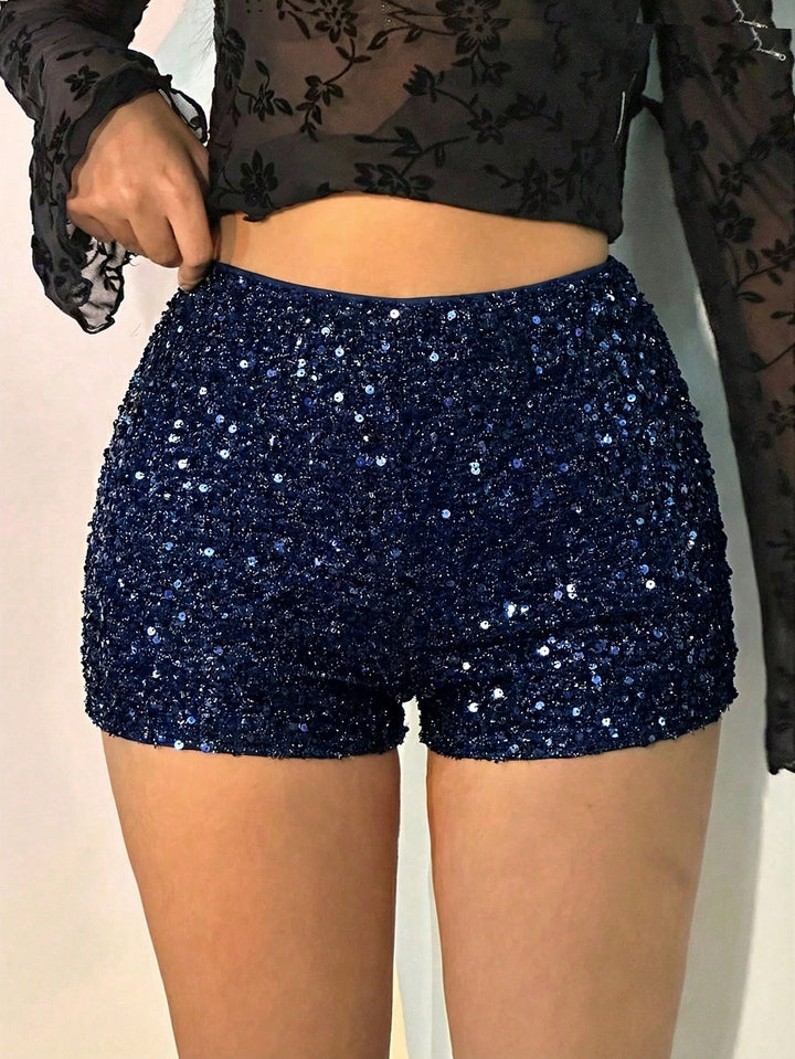Pantaloni scurți SHEIN, albastru