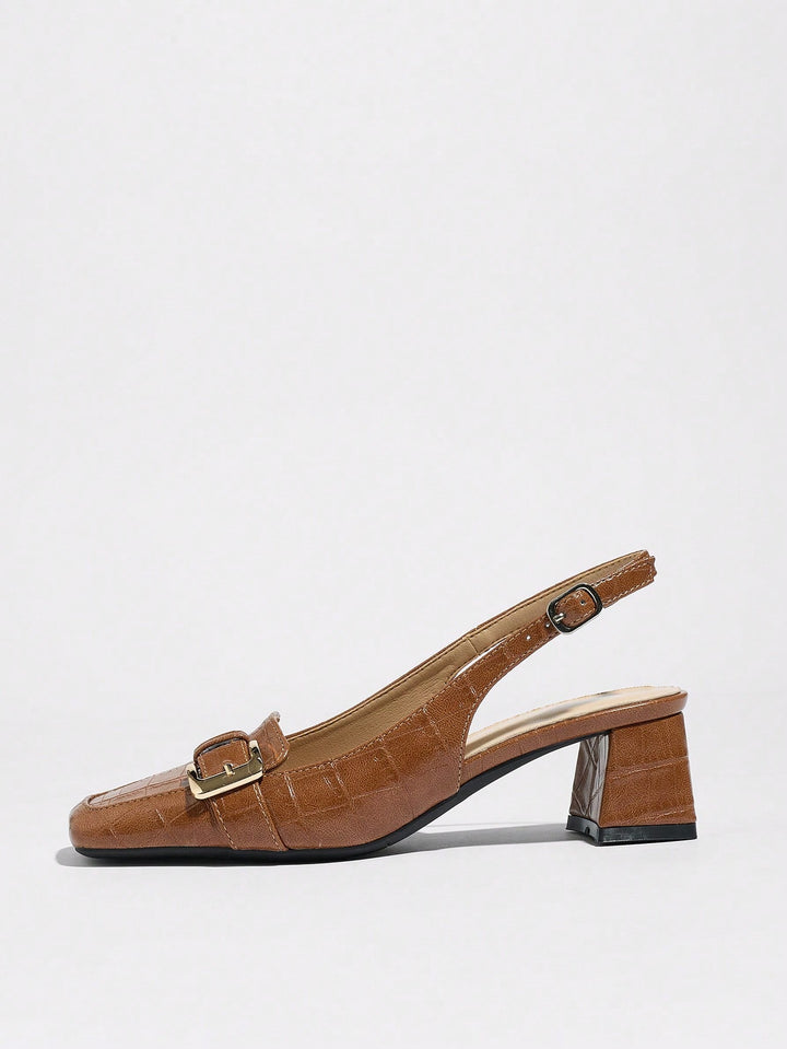 Pantofi cu toc SHEIN, maro