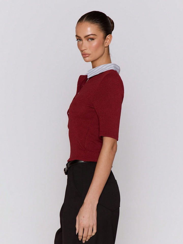 Top SHEIN, vișiniu