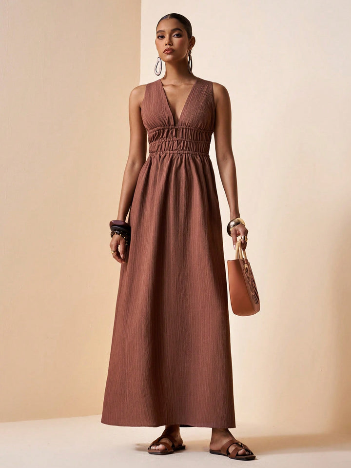 Rochie maxi SHEIN, maro