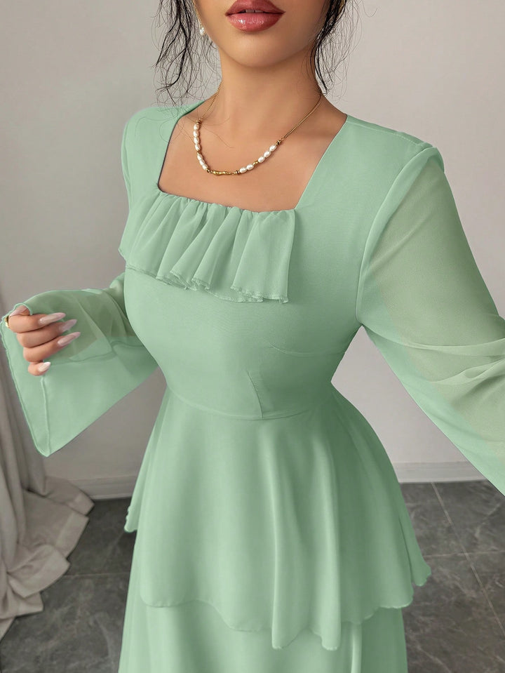 SHEIN maxi ruha, zöld