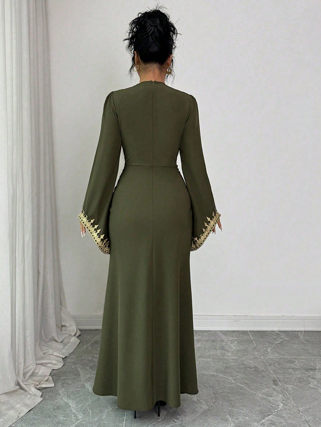 Rochie maxi SHEIN, kaki
