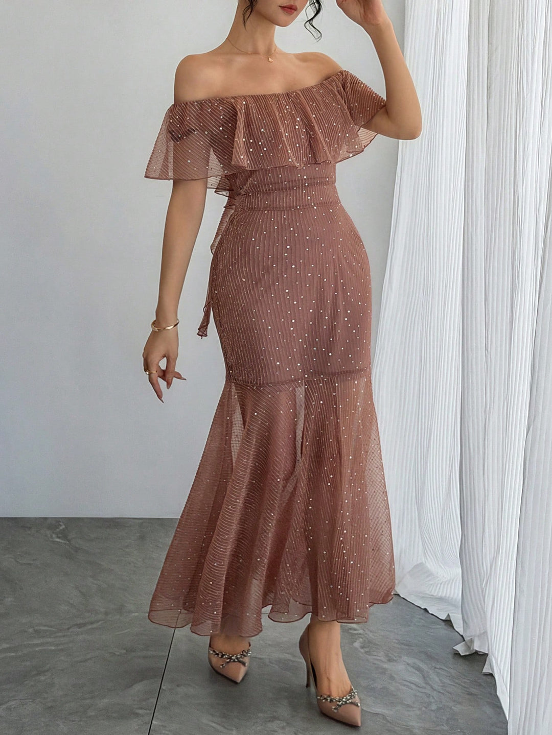 Rochie maxi SHEIN, roz