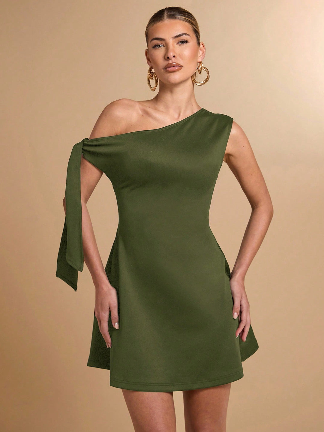 Rochie mini SHEIN, kaki