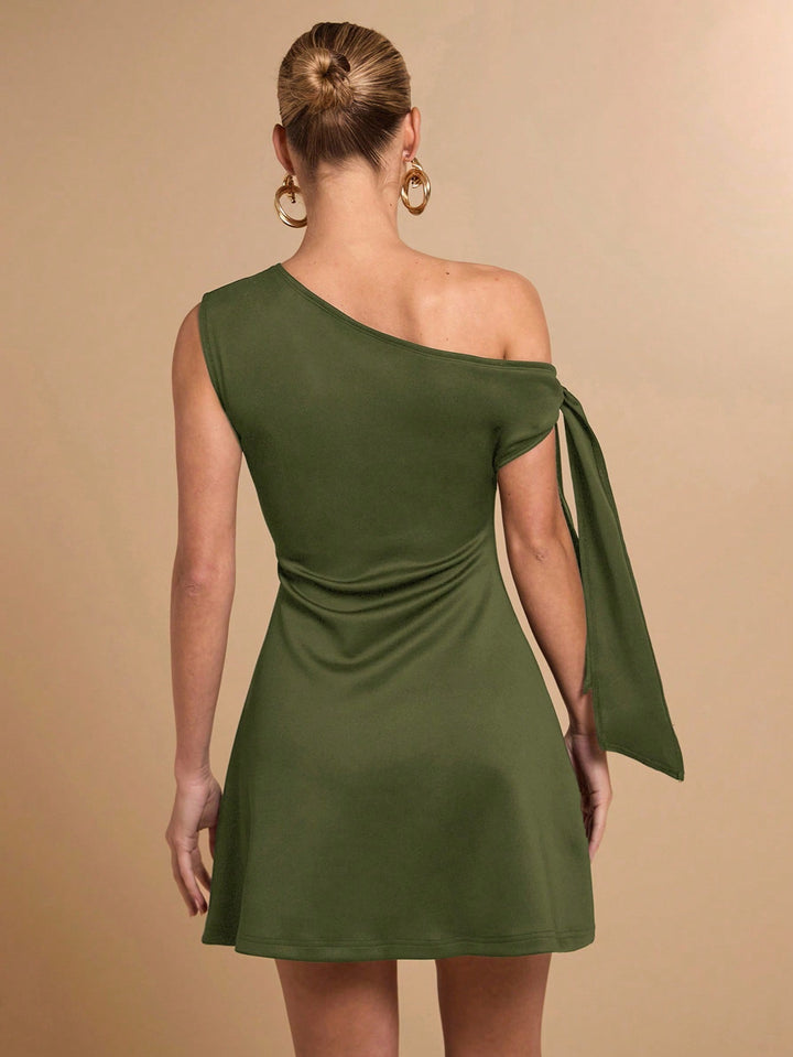 Rochie mini SHEIN, kaki