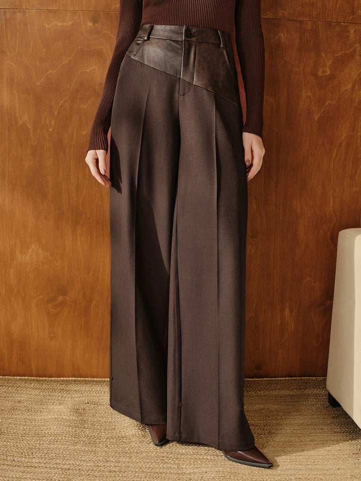 Pantaloni SHEIN, maro
