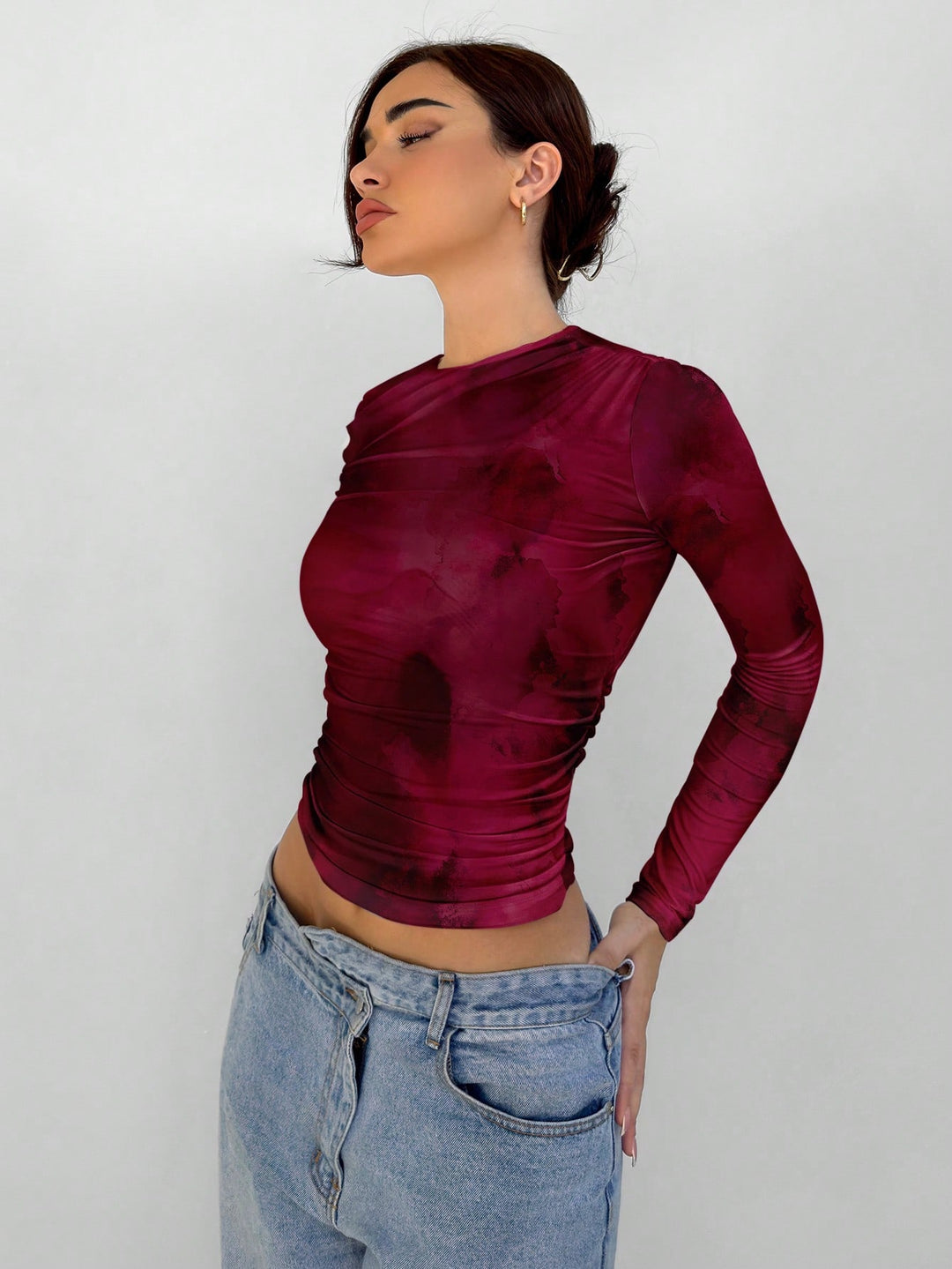 Tricou SHEIN, vișiniu