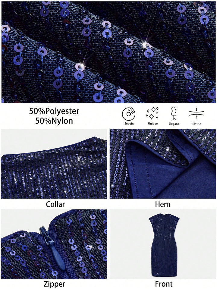 Rochie scurtă SHEIN, albastru