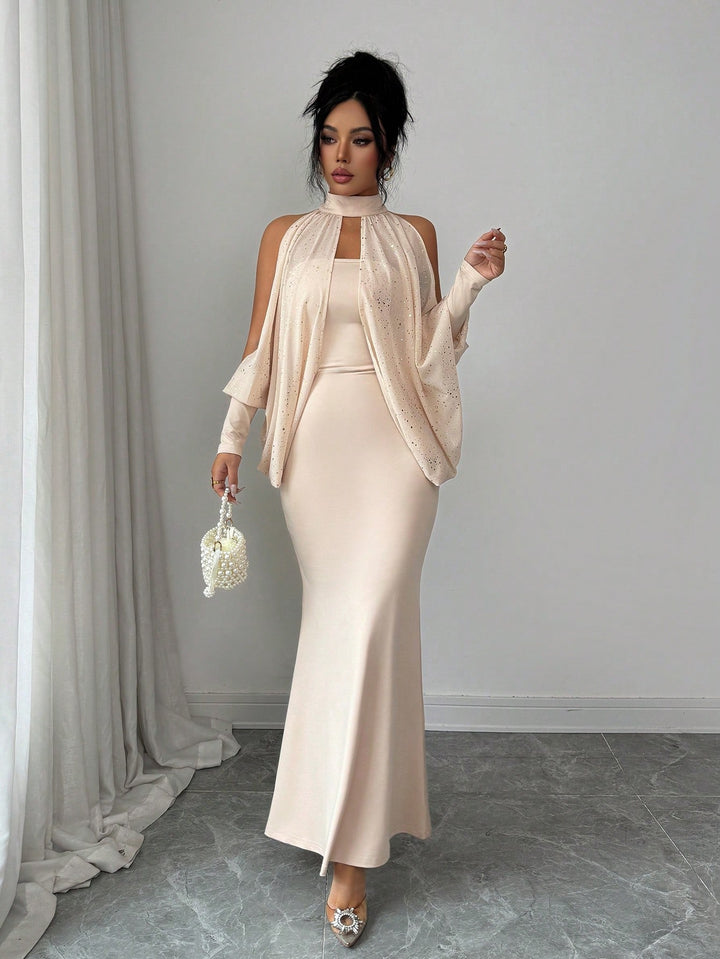 Rochie maxi SHEIN, bej