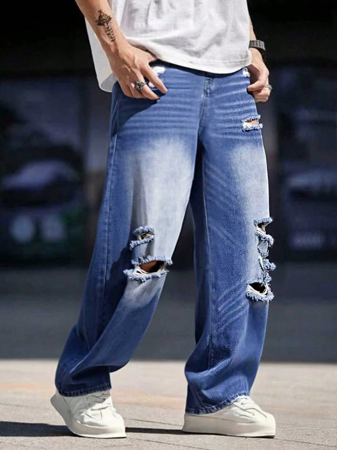 Jeans SHEIN, albastru