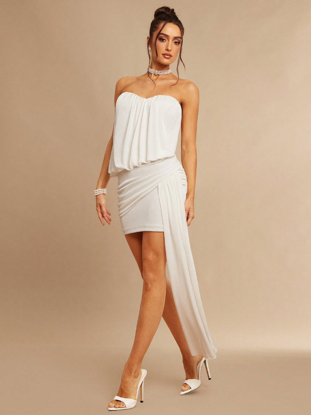Rochie mini SHEIN, alb