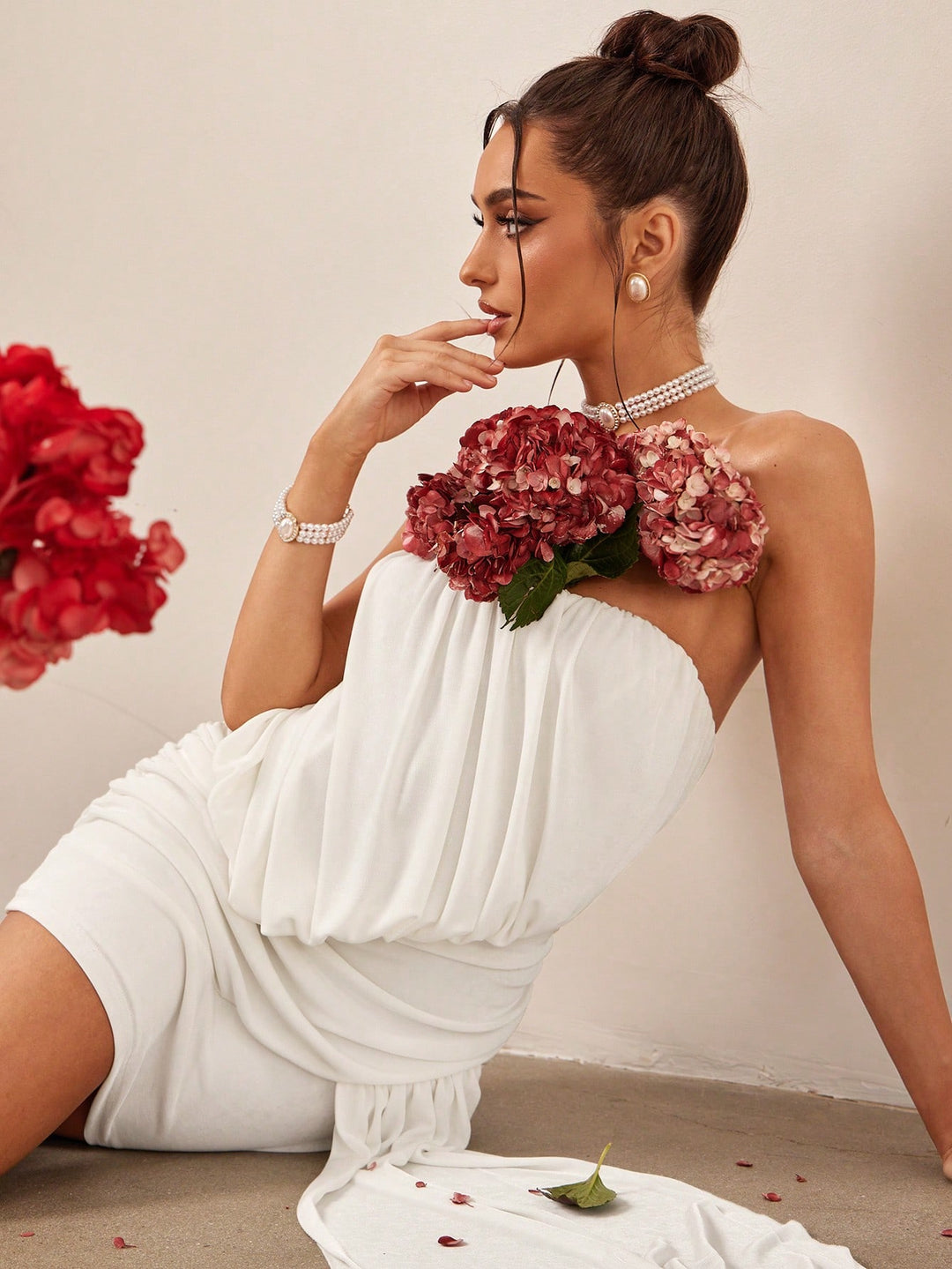 Rochie mini SHEIN, alb