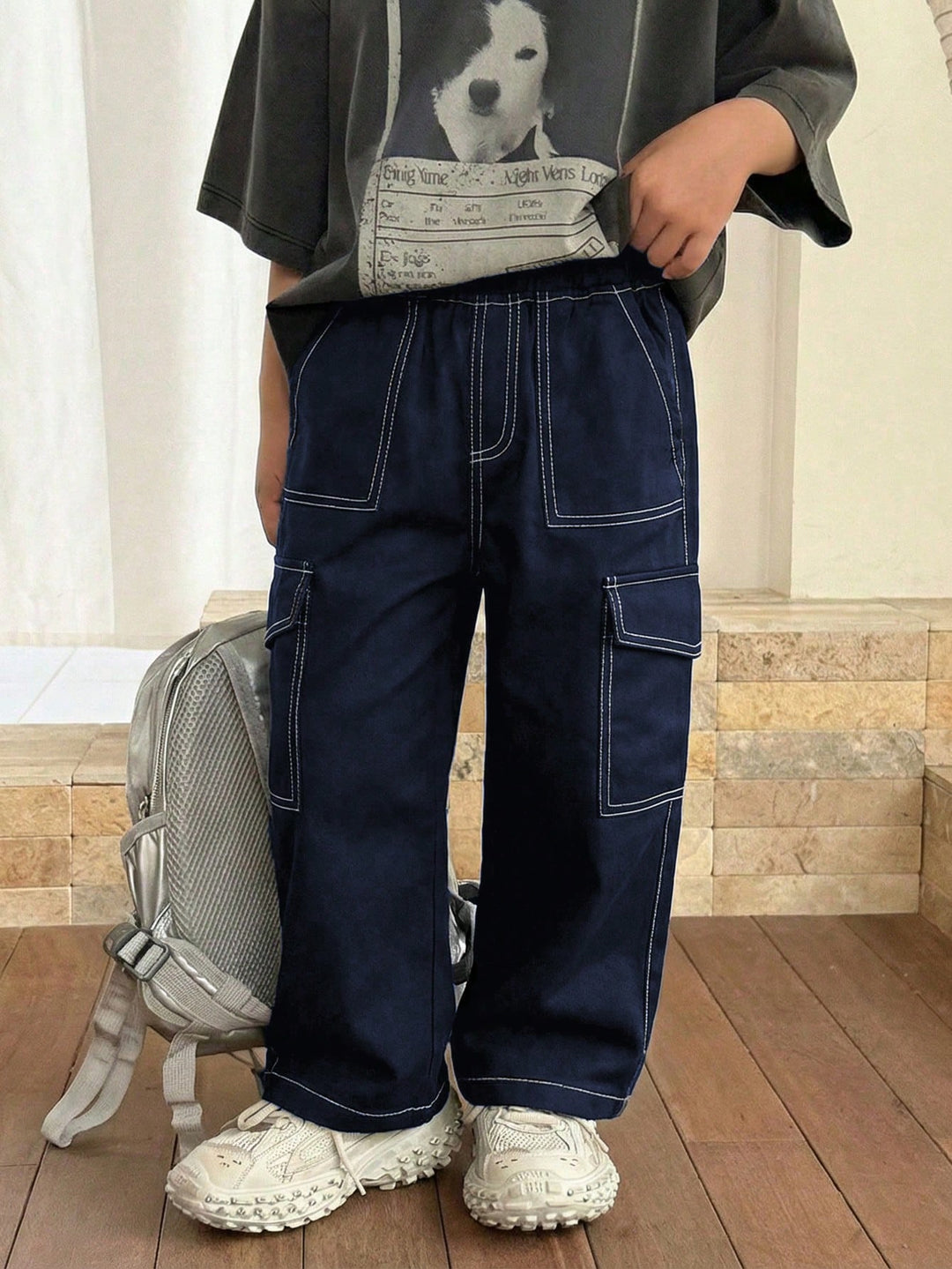 Pantaloni SHEIN, albastru