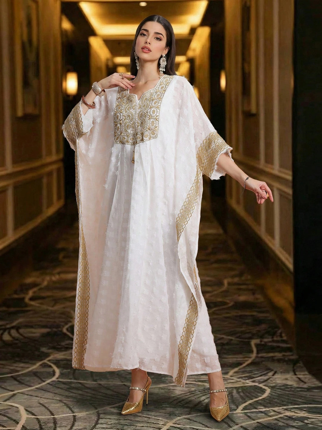 Rochie maxi SHEIN, alb