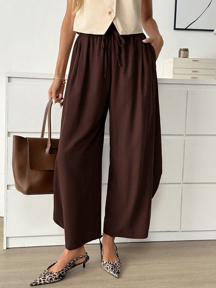 Pantaloni SHEIN, maro