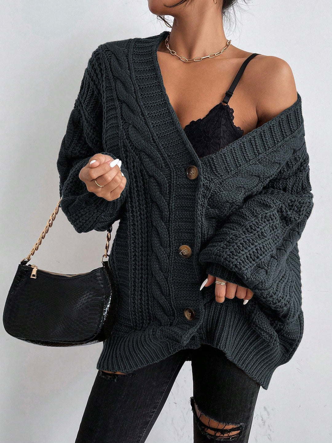 Cardigan SHEIN, gri