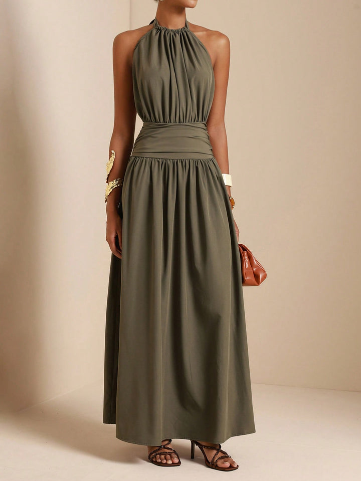 Rochie maxi SHEIN, kaki