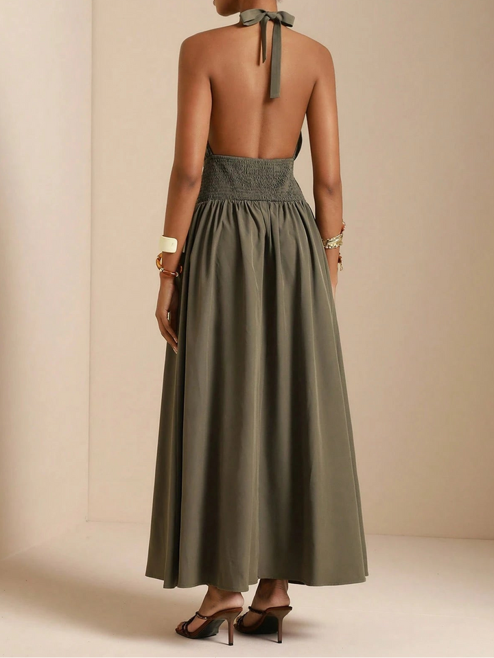 SHEIN Khaki Maxi Dress