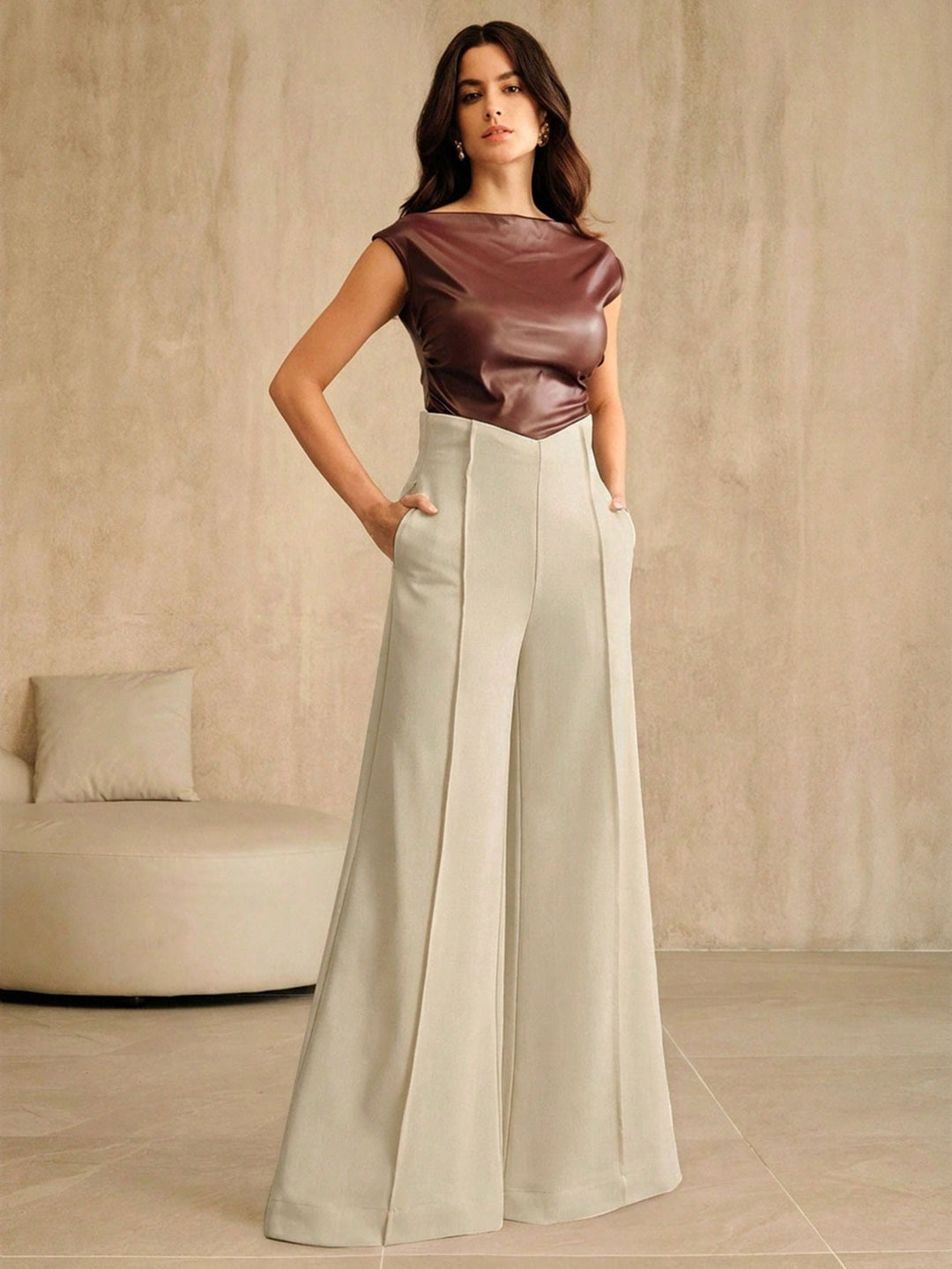 Pantaloni SHEIN, bej