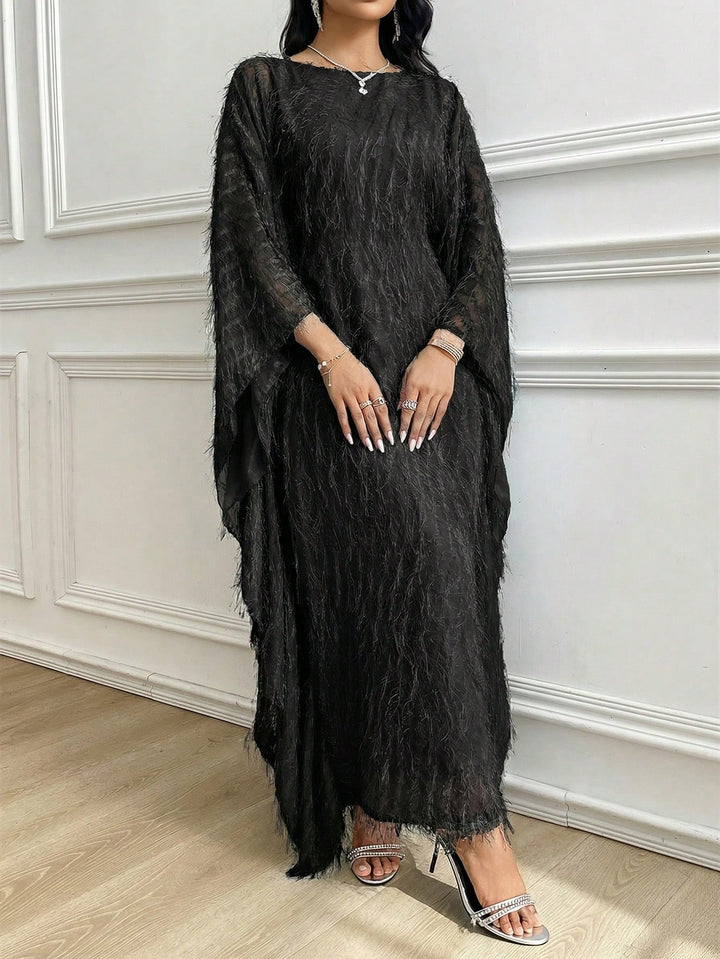 Set caftan și jalabiya SHEIN, negru