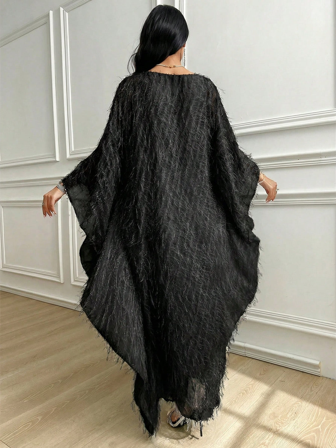 Set caftan și jalabiya SHEIN, negru