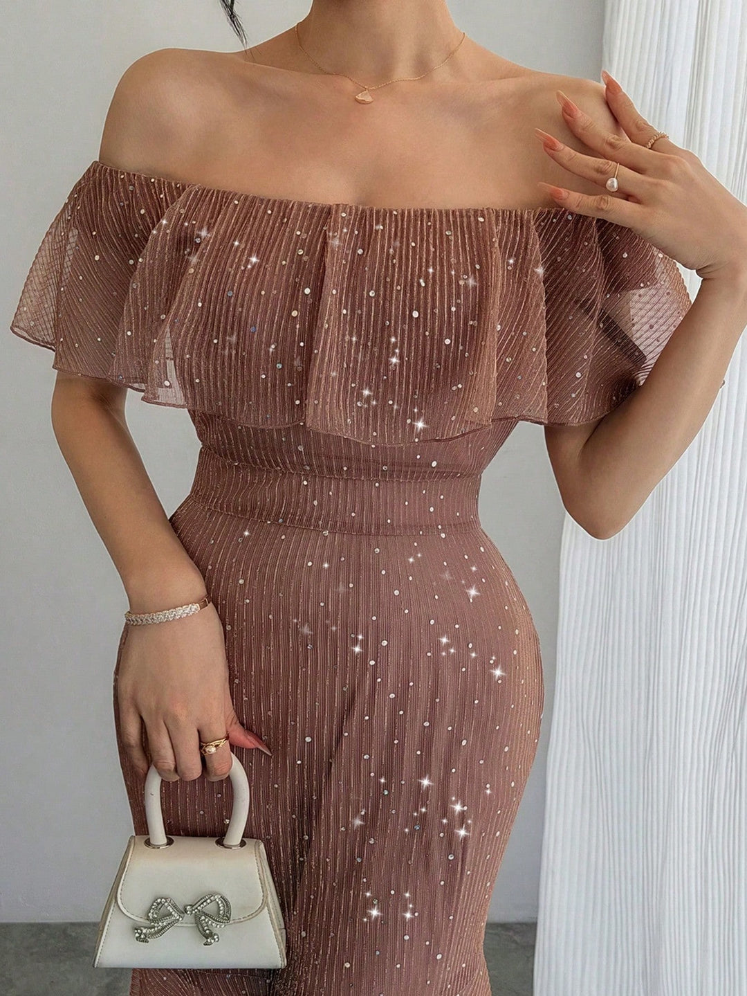 Rochie maxi SHEIN, roz
