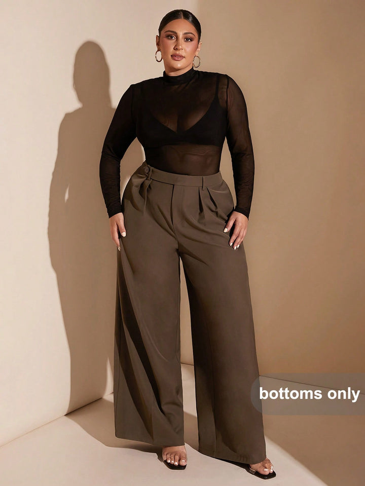 Pantaloni SHEIN, maro
