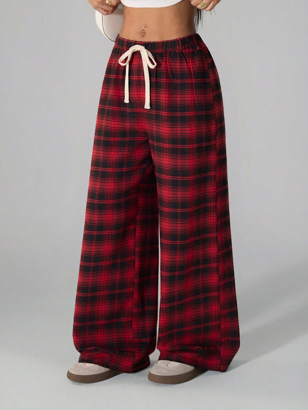 Pantaloni SHEIN, roșu