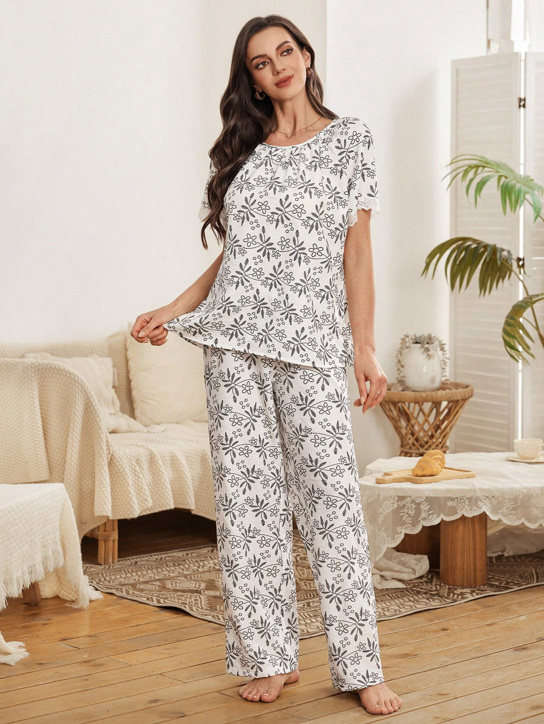 Pijama SHEIN, alb