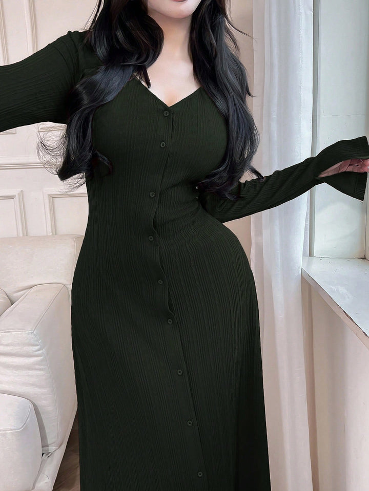 Rochie maxi SHEIN, verde