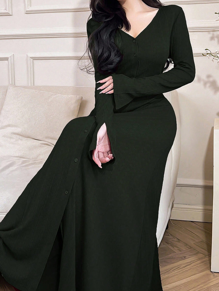 Rochie maxi SHEIN, verde