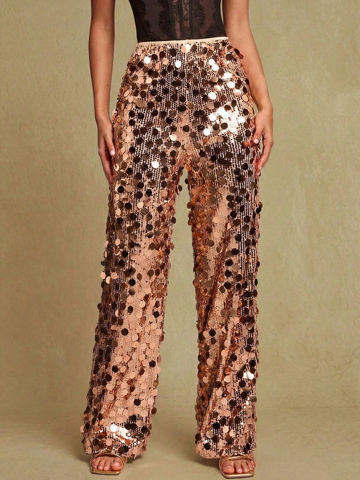 Pantaloni SHEIN, auriu