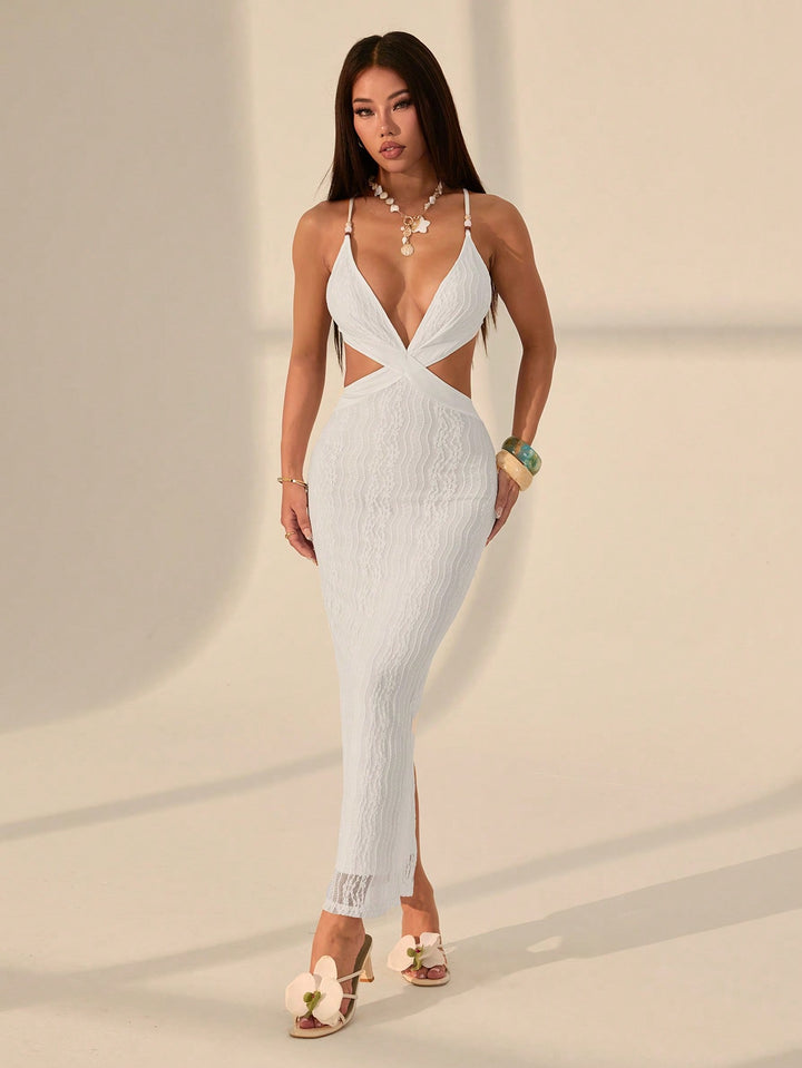 Rochie maxi SHEIN, alb